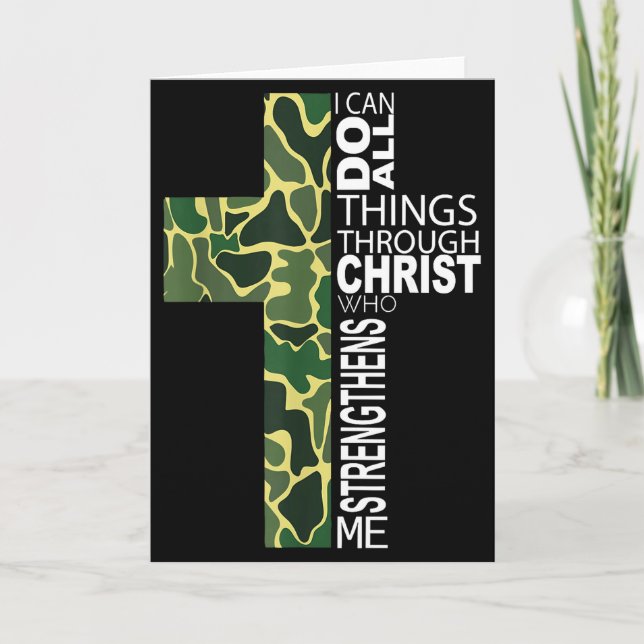 I Can Do All Things Through Christ Who Strengthens Karte (Vorderseite)