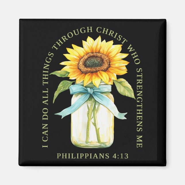 I Can Do All Things Through Christ Who Strengthens Magnet (Vorne)