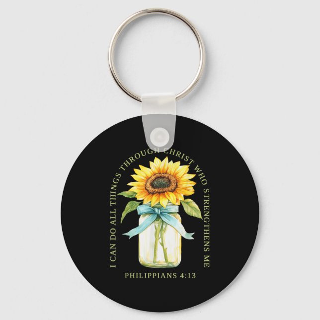 I Can Do All Things Through Christ Who Strengthens Schlüsselanhänger (Vorderseite)