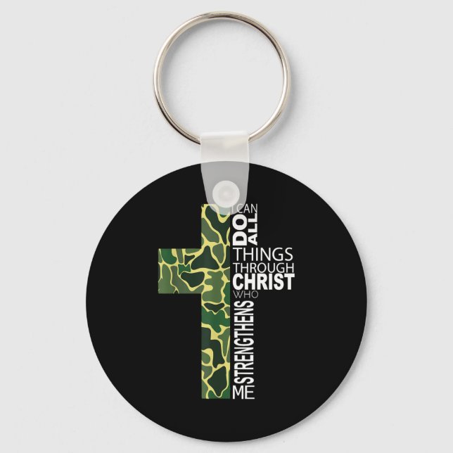 I Can Do All Things Through Christ Who Strengthens Schlüsselanhänger (Vorderseite)