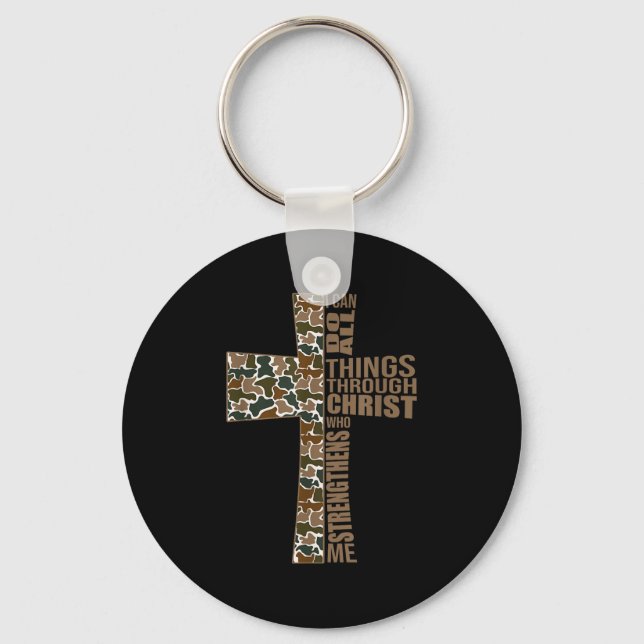 I Can Do All Things Through Christ Who Strengthens Schlüsselanhänger (Vorderseite)
