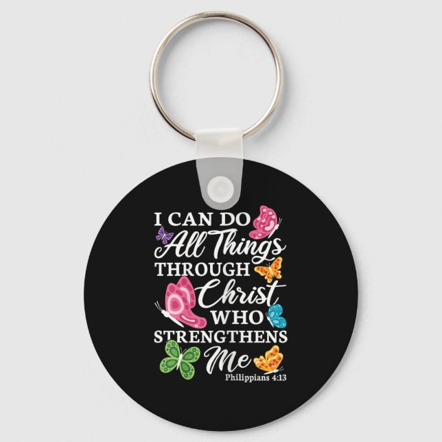 I Can Do All Things Through Christ Who Strengthens Schlüsselanhänger (Vorderseite)