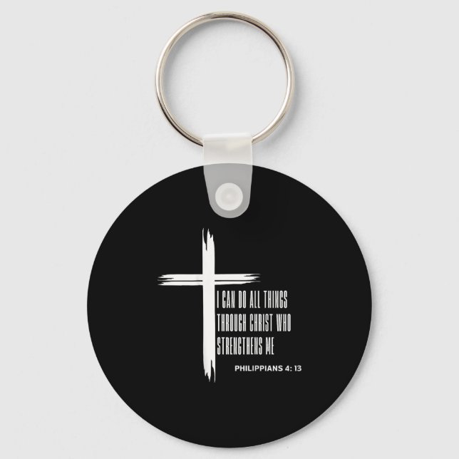 I Can Do All Things Through Christ Who Strengthens Schlüsselanhänger (Vorderseite)