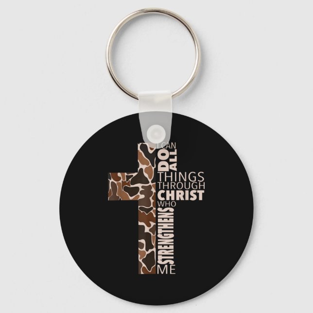 I Can Do All Things Through Christ Who Strengthens Schlüsselanhänger (Vorderseite)