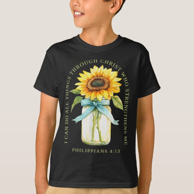 I Can Do All Things Through Christ Who Strengthens T-Shirt (Vorderseite)