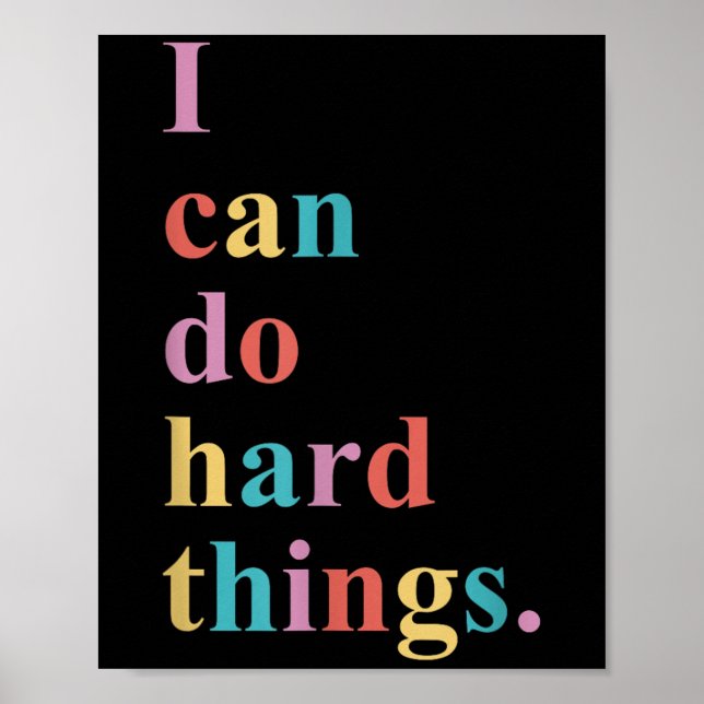 I Can Do Hard Things Apparel Uni-adults Humorous B Poster (Vorne)