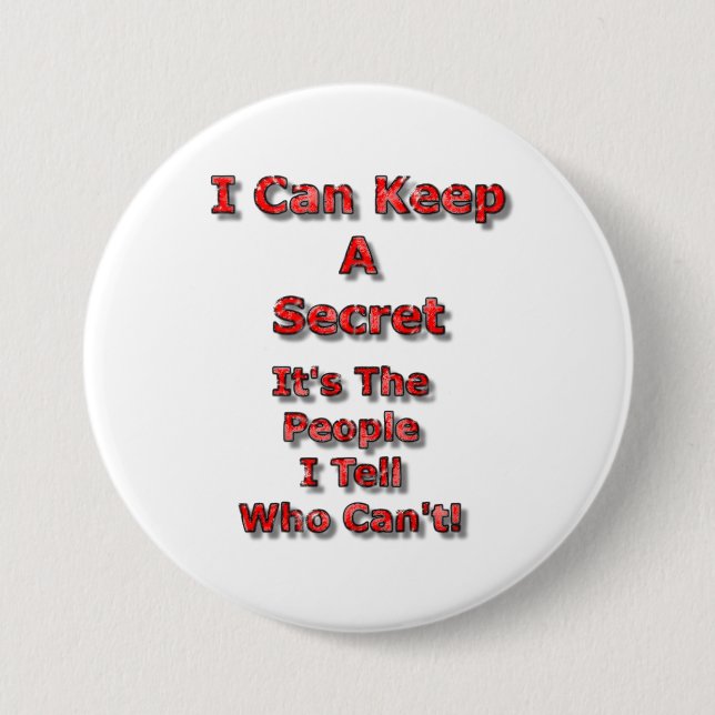 I Can Keep A Secret Button (Vorderseite)