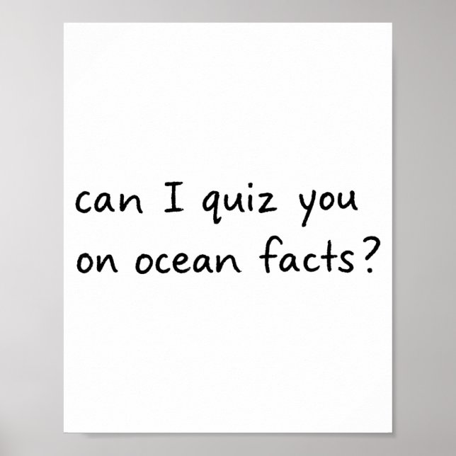 I Can Quiz Ocean Facts Poster (Vorne)