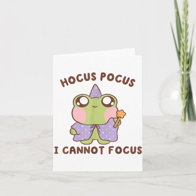 I Cannot Focus Funny Adhd Sitive Frog  Karte (Vorderseite)