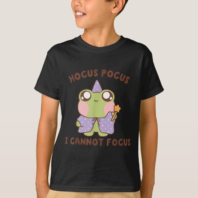 I Cannot Focus Funny Adhd Sitive Frog  T-Shirt (Vorderseite)