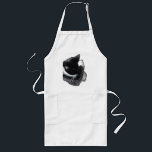 I Can't Even Right Meow Lange Schürze<br><div class="desc">Introducing Binx... This humorous image features a black-and-white tuxedo cat curled up with one paw dramatically covering his face, as if he has completely given up on the day. With his head tucked down and eyes hidden, the cat looks adorably fed up—like he just heard the most ridiculous thing imaginable...</div>