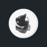 I Can't Even Right Meow Magnet<br><div class="desc">Introducing Binx... This humorous image features a black-and-white tuxedo cat curled up with one paw dramatically covering his face, as if he has completely given up on the day. With his head tucked down and eyes hidden, the cat looks adorably fed up—like he just heard the most ridiculous thing imaginable...</div>