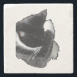 I Can't Even Right Meow Steinuntersetzer<br><div class="desc">Introducing Binx... This humorous image features a black-and-white tuxedo cat curled up with one paw dramatically covering his face, as if he has completely given up on the day. With his head tucked down and eyes hidden, the cat looks adorably fed up—like he just heard the most ridiculous thing imaginable...</div>