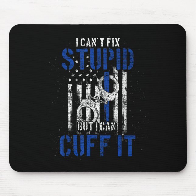 I Cant Fix Stud But I Can Cuff It Lice  Mousepad (Vorne)