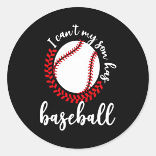 I Cant Mu Son Haf Baseball Runder Aufkleber