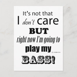 I Care Bass Postkarte