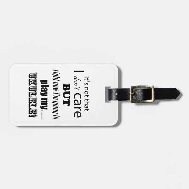 I Care Ukulele Gepäckanhänger (Vorderseite horizontal)