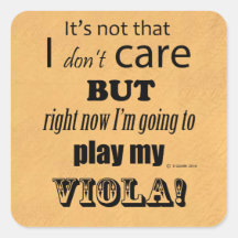 I Care Viola Square Sticker