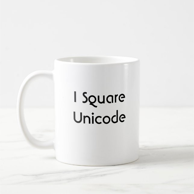 I Carré Unicode Mug (Gauche)