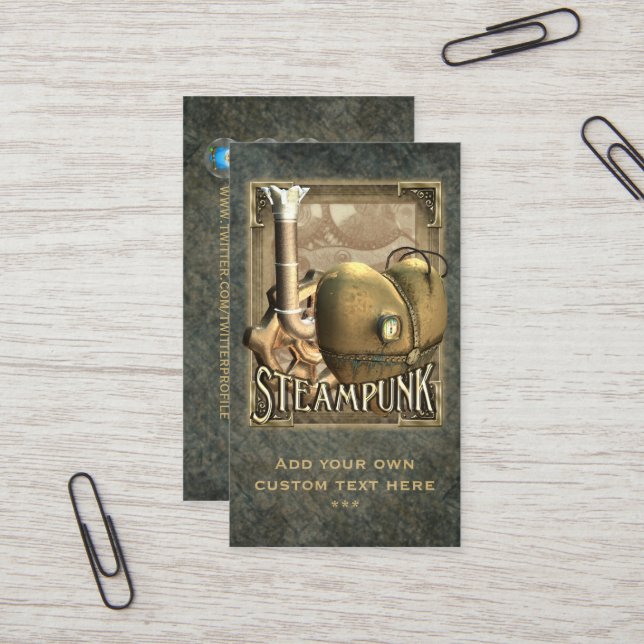 I cartes de profil de Steampunk de coeur (Devant/Arrière en situation)