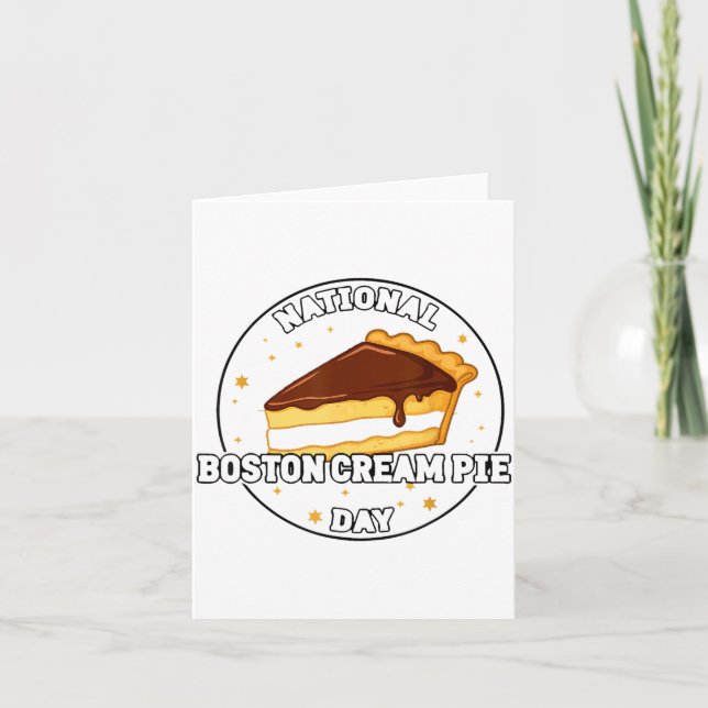 I Celebrate National Boston Cream E Day Food Cake  Karte (Vorderseite)