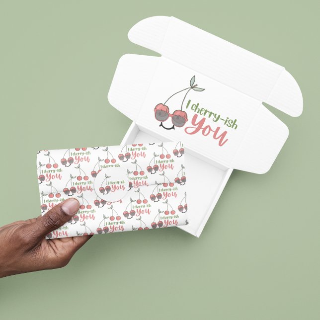 I Cherry-Ish You Tissue Seidenpapier (Let someone special know how much you, "Cherry-ish" them with this cute cherry tissue paper! )