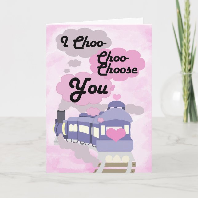 I Choo Choo Feiertagskarte (Vorderseite)