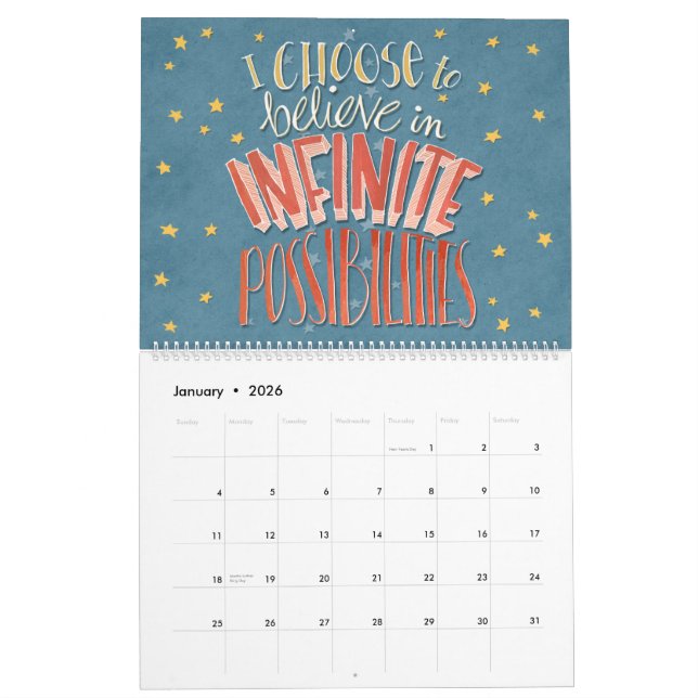 "I Choose" Affirmations Calendar Kalender (Jan 2026)