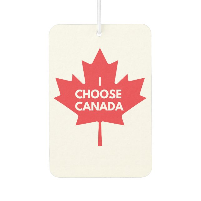 I Choose Canada Air Freshener Autolufterfrischer (Vorderseite)