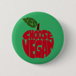 I Choose Vegan - Apple Typografy Button