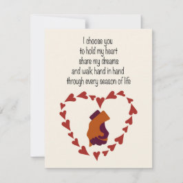 I Choose You Valentine Postcard Feiertagskarte