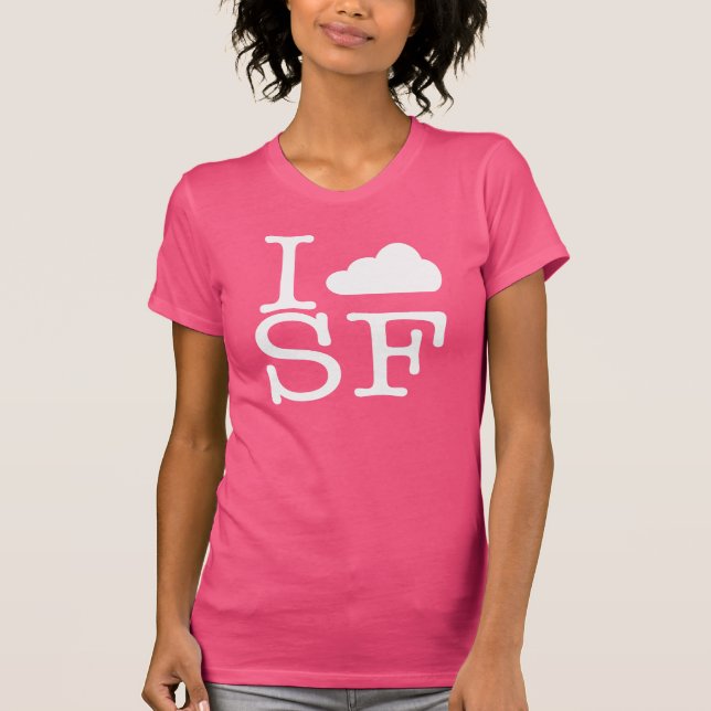 I Cloud SF (weiß) T-Shirt (Vorderseite)