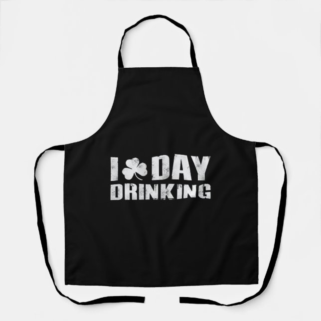 I Clover Day Drinks St Patrick's Day Schürze (Vorderseite)