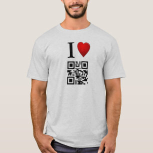 I Code-T - Shirt-Schablone der Liebe-QR T-Shirt