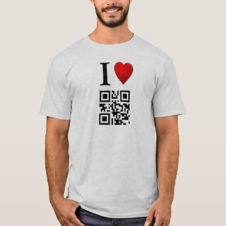 I Code-T - Shirt-Schablone der Liebe-QR T-Shirt