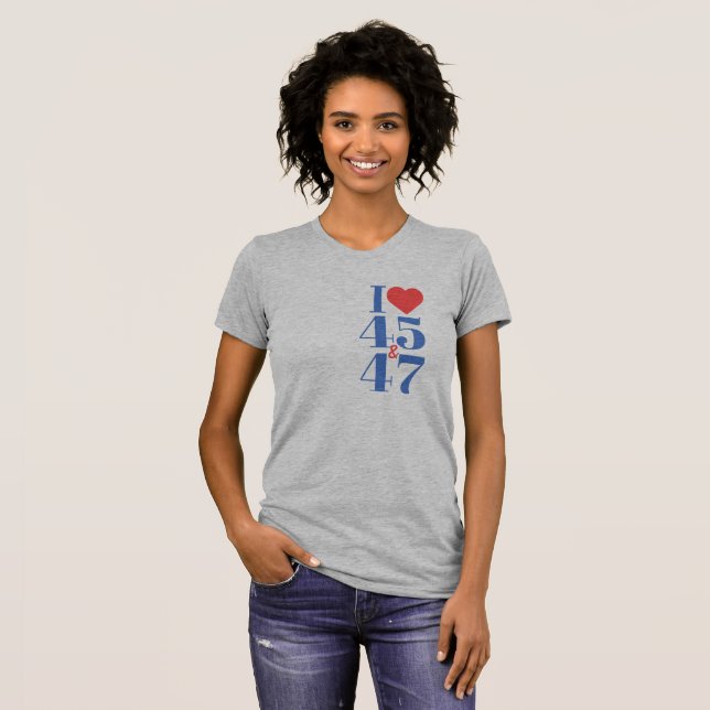 I Coeur 45 & 47 T-shirt asymétrique (Devant entier)
