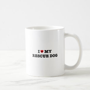 I coeur ma tasse de café de chien de délivrance