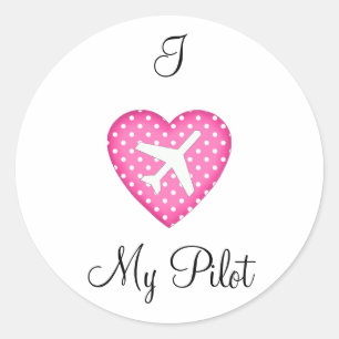 I coeur mon autocollant pilote
