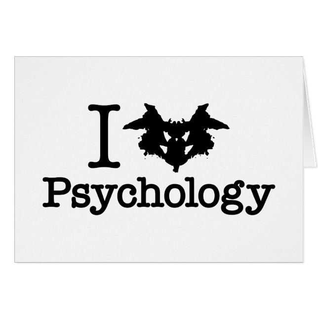 I Coeur (Rorschach Inkblot) Psychologie (Devant horizontal)