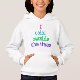 "I Color Outside the Lines" Girl's Sweatshirt