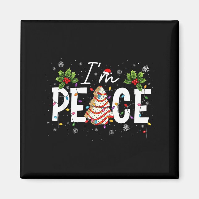 I Come In Peace I'm Peace Couple Ugly Christmas Sw Magnet (Vorne)