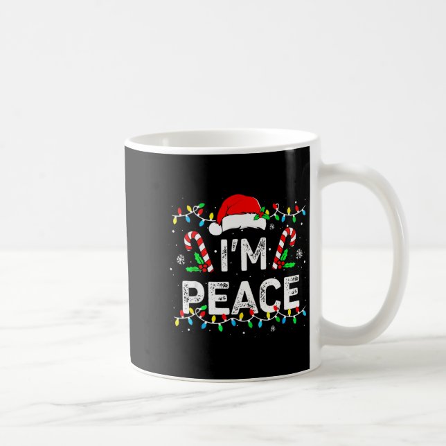 I Come In Peace I'm Peace Matching Ugly Christmas  Kaffeetasse (Rechts)