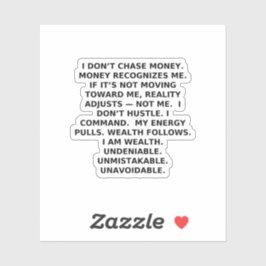 I COMMAND WEALTH. NOT OPINIONS. AUFKLEBER