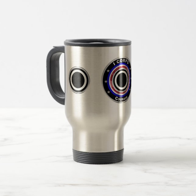 I Corps "America's Corps" Reisebecher (Vorderseite Links)
