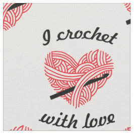 "I Crochet with Liebe" Garnherz w/ Hakenkunst Stoff