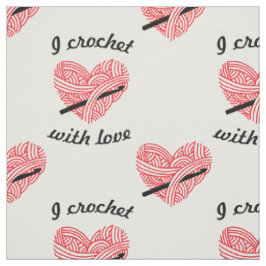 "I Crochet with Liebe" Garnherz w/ Hakenkunst Stoff