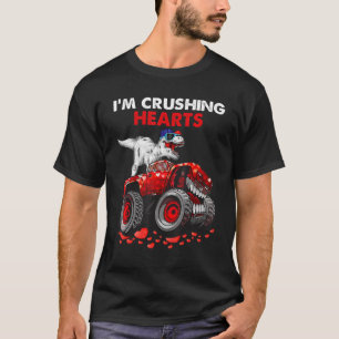 I Crush Hearts Dino Monster Truck Kleinkind Vale T-Shirt