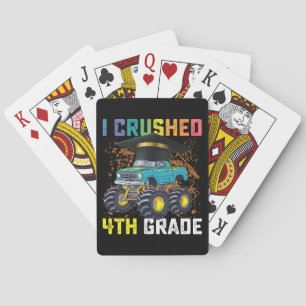 I Crushed 4th Grade Monster Truck Abschluss Spielkarten