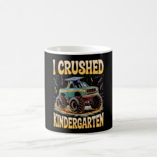I Crushed Kindergarten Monster Truck Abschluss Kaffeetasse