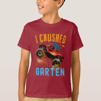 I Crushed Kindergarten Monster Truck Abschluss T-Shirt
